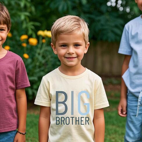 Big Brother T-Shirt Big Brother Shirt Toddler Boys Promoted to Big Bro Clothes Outfit Announcement Tees Top 2-7 Years in Saudi Arabia