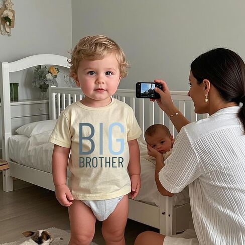 Big Brother T-Shirt Big Brother Shirt Toddler Boys Promoted to Big Bro Clothes Outfit Announcement Tees Top 2-7 Years in Saudi Arabia