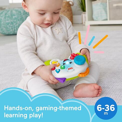 Fisher-Price Baby & Toddler Toy Laugh & Learn Game & Learn Controller with Music & Lights for Early Pretend Play Infants Ages 6+ Months in Saudi Arabia
