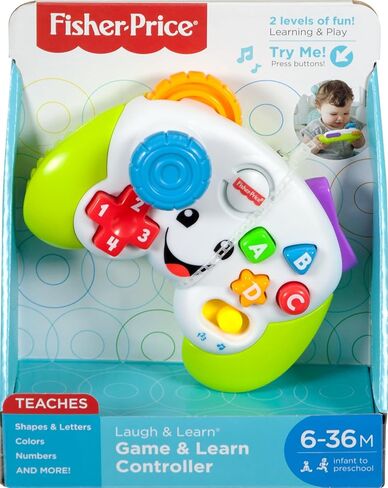 Fisher-Price Baby & Toddler Toy Laugh & Learn Game & Learn Controller with Music & Lights for Early Pretend Play Infants Ages 6+ Months in Saudi Arabia