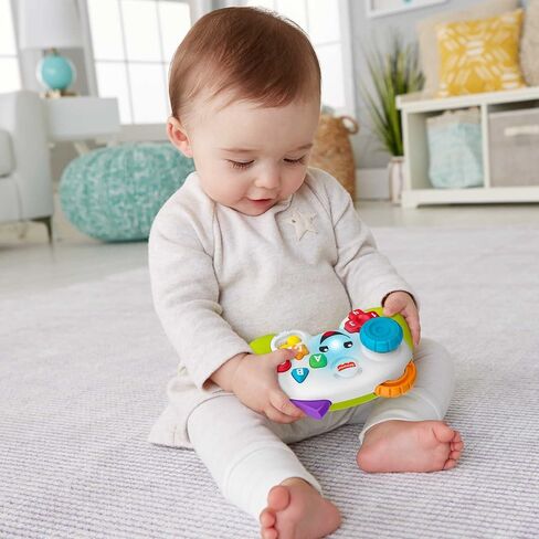 Fisher-Price Baby & Toddler Toy Laugh & Learn Game & Learn Controller with Music & Lights for Early Pretend Play Infants Ages 6+ Months in Saudi Arabia