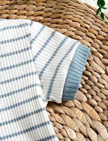 Baby Boy Outfits Ribbed Short Sleeve Striped Romper Top Solid Shorts with Pocket Baby Boy Summer Clothes 0-18M in Saudi Arabia