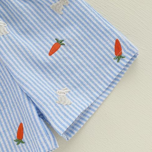 Baby Boys Girls Easter Watter Thort Shirt Sleeve T-Shirt مطابقة شورتات مجموعة الجزر طباعة 2 قطعة عطلة الملابس in Kuwait