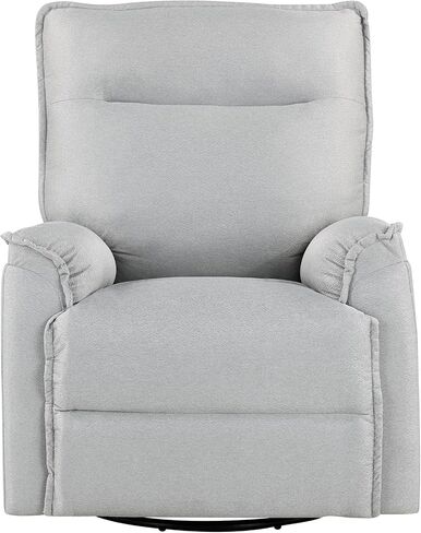 FANYE 360°Swivel Glider Recliner Rocker Chair Linen Upholstered Sofachair,Modern Living Room Nursery Rocker Recliner Chair Manual Reclining Glider Armchair with Pillow-Top Armrests for Home Office in Saudi Arabia