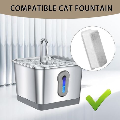 Battery Operated Cat Water Fountain, 3.5L/118oz Stainless Steel Dog Water Fountain with Motion Sensor, Automatic Wireless Water Dispenser Indoor for Pets with Water Level Window, Multi-Filtration in Saudi Arabia
