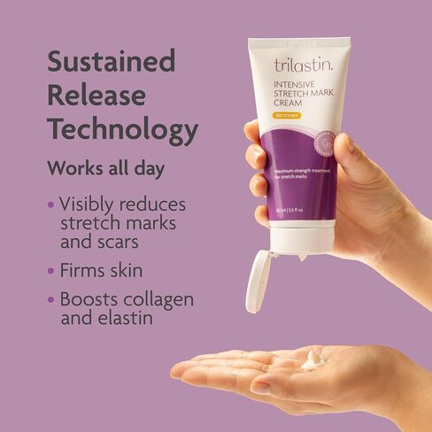Trilastin SR VIT. مارك مكثف ماركت وكريمة ندبة للحمل - 5.5 أوقية ، وعلاج ندبة زبدة الكاكاو ، ومستحضر ترطيب خالي in Kuwait