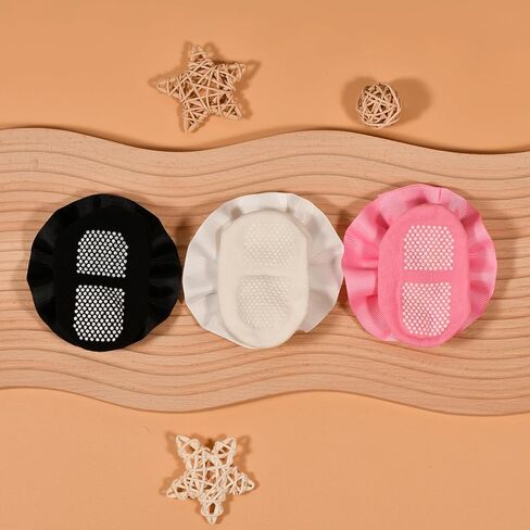 3 Pack for 0-12 Months Non Skid Ruffle Double Lace Frilly Cotton Socks Non Slip Grip Ankle Toddler Socks in Saudi Arabia