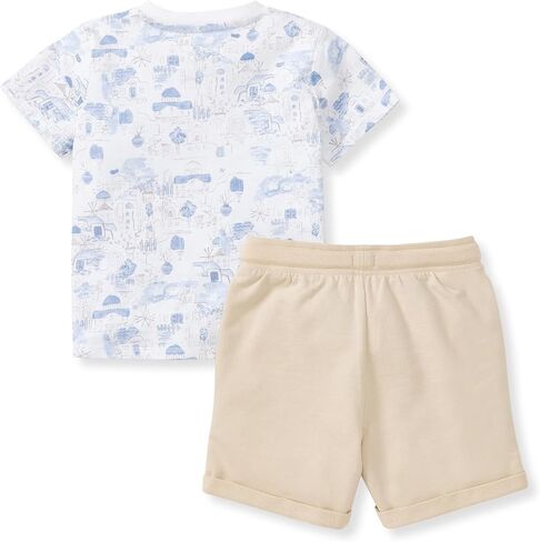Burt's Bees Baby baby-boys Short Sleeve Shirt and Pant Set, Top & Bottom Outfit, 100% Organic Cotton in Saudi Arabia