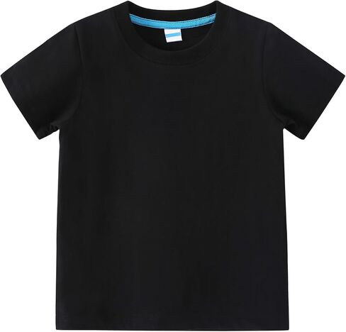 Aiwuhe Toddler T قمصان القطن الصيف Tshirts Boys Girls Basic Tee Lundershirts قصيرة الأكمام قمصان الرقبة 2-7y in Kuwait