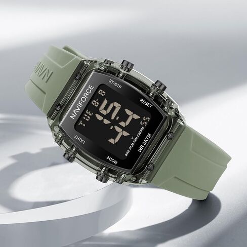 NAVIFORCE Digital Multi-Function Watch for Men,Fashion Waterproof Sports Women Watches and Mens,Colorful Silicone Band,Men's Gifts,Women's Gift in Saudi Arabia