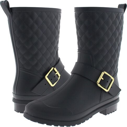 Capelli New York Ladies Matte, Quilted Shaft Mid-Calf Rain Boot in Kuwait