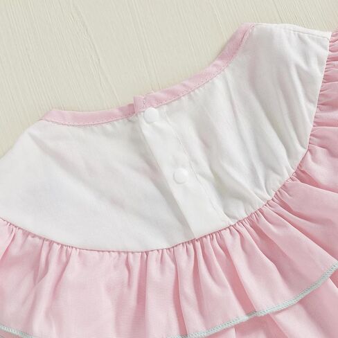 Baby Girl First Birthday Outfit Clothes Birthday Girl Short Sleeve Romper Bodysuit Jumpsuit Top in Saudi Arabia