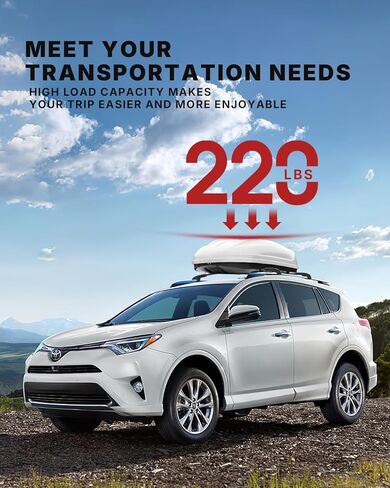 Richeer Roof Rack Cross Bars Fit for 2013-2018 RAV4, Aluminum Cross Bar for Cargo Racks Rooftop Luggage Bicycle Roof Bag in Kuwait