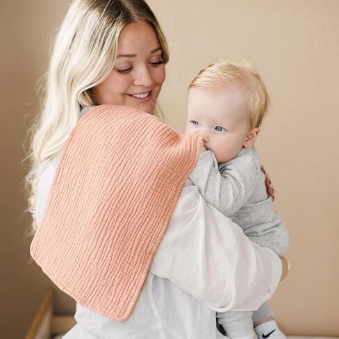 Konssy 10-Pack Muslin Baby Burp Cloths Sets for Baby Girls and Boys, 100% Cotton Soft & Absorbent Burp Rags for Newborn & Infant in Saudi Arabia
