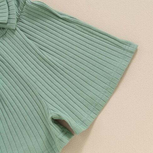 Toddler Girl Summer Clothes Sleeveless Romper Solid Jumpsuit Shorts Overalls Ribbed Halter One Piece Outfit in Kuwait