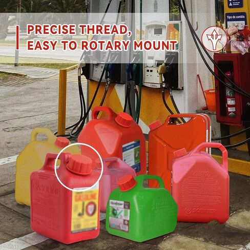 Niwikca Gas Can Cap Replacement, Universal Fit Gas Can Spout Cover, 8 Pack with Gasket for 1 & 2，5 Gallon Gasoline Can, Small Gas Canister in Kuwait