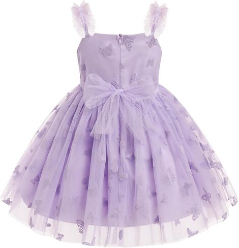 FYMNSI Toddler Baby Girl Butterfly Dress Princess Sleeveless Tulle Tutu Dress for Birthday Flower Girl Wedding Pageant Gowns in Saudi Arabia
