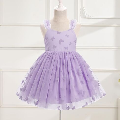 FYMNSI Toddler Baby Girl Butterfly Dress Princess Sleeveless Tulle Tutu Dress for Birthday Flower Girl Wedding Pageant Gowns in Saudi Arabia