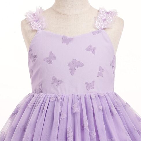 FYMNSI Toddler Baby Girl Butterfly Dress Princess Sleeveless Tulle Tutu Dress for Birthday Flower Girl Wedding Pageant Gowns in Saudi Arabia
