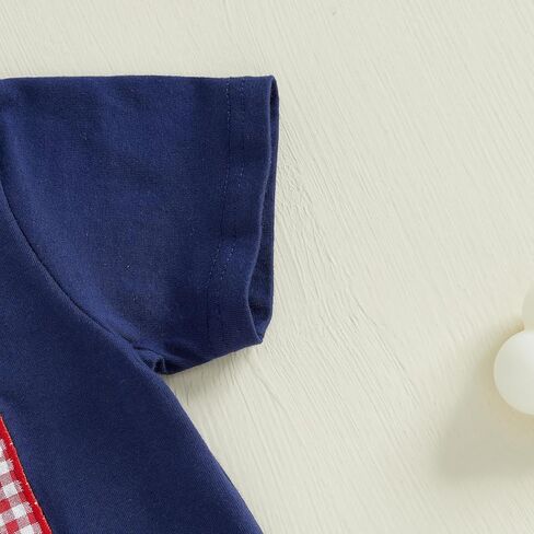 Toddler Baby Boy Summer Outfits Short Sleeve Fire Truck Embroidery T-Shirt + Short Pants 2Pcs Set Casual Clothes in Kuwait