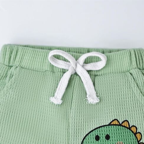 Baby Boy Clothes Toddler Summer Outfits Cute Dinosaur T-Shirt Tops + Casual Pocket Shorts Set 12 Months-4 Years Old in Saudi Arabia