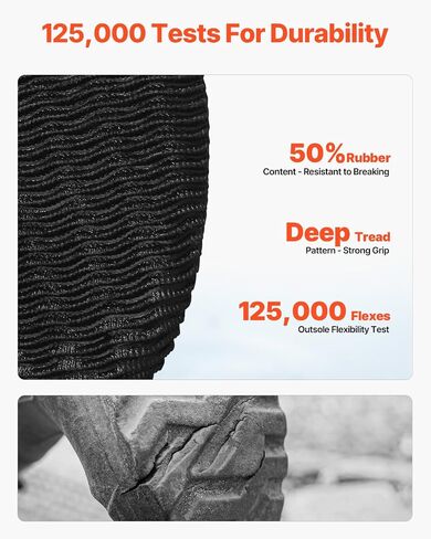 VEVOR Women's Deck Waterproof Fishing Rain, Anti-Slip Ankle, Gardening Insulated Mud Boots, Neoprene Rubber, Lightweight & Durable, for Manufacturing, Farming, Size 8 US in Saudi Arabia