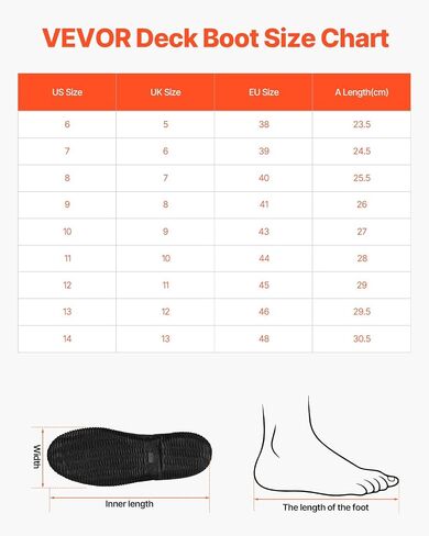 VEVOR Women's Deck Waterproof Fishing Rain, Anti-Slip Ankle, Gardening Insulated Mud Boots, Neoprene Rubber, Lightweight & Durable, for Manufacturing, Farming, Size 8 US in Saudi Arabia
