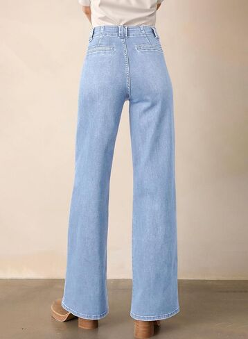 Astylish Women‘s High Waisted Straight Leg Jeans Stretchy Wide Leg Jeans Trendy Denim Pants in Saudi Arabia