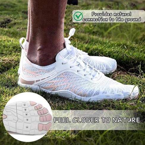 Barefoot Shoes for Women & Men, Grounded Walking Hiking Barefoot Shoes, Wide Toe Box Non-Slip Water Athletic Footwear, Comfortable Vitality Barefoot Footwear, Trail Running Sneakers Unisex in Saudi Arabia