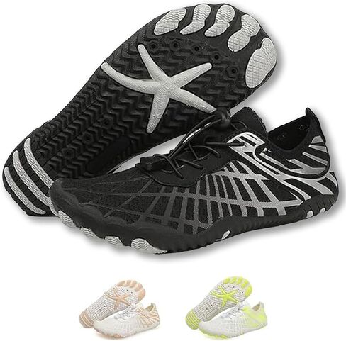 Barefoot Shoes for Women & Men, Grounded Walking Hiking Barefoot Shoes, Wide Toe Box Non-Slip Water Athletic Footwear, Comfortable Vitality Barefoot Footwear, Trail Running Sneakers Unisex in Saudi Arabia