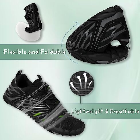 Barefoot Shoes for Women & Men, Grounded Walking Hiking Barefoot Shoes, Wide Toe Box Non-Slip Water Athletic Footwear, Comfortable Vitality Barefoot Footwear, Trail Running Sneakers Unisex in Saudi Arabia