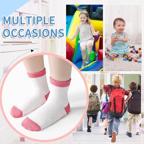 GRPSKCOS Toddler Girls Non Slip Socks 15 Pairs Toddler Socks Anti Skid Socks for 0-7 Years Girls Kids in Saudi Arabia