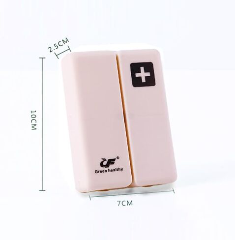 Daily Magnetic Pill Box Organizer, 7 Tray Travel Size Medicine Case Container, Cute Small Pocket Pill Dispenser Capsule Reminder Tracker for Medication, Fish Oil, Supplement, Tablets, Pink in Saudi Arabia