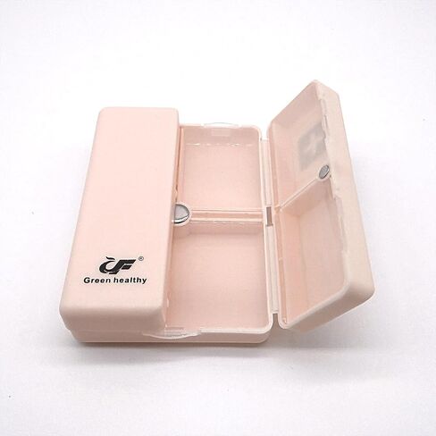 Daily Magnetic Pill Box Organizer, 7 Tray Travel Size Medicine Case Container, Cute Small Pocket Pill Dispenser Capsule Reminder Tracker for Medication, Fish Oil, Supplement, Tablets, Pink in Saudi Arabia