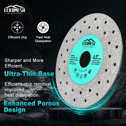 Rock Slab Grinding Disc - 4.5 inch Glass Cutter Disc (5pcs), Granite Cutting Blade, Diamond Grinder Wheel for Rock Slab, Stone, Tile, Marble, Granite, Glass Diamond Saw Blades in Saudi Arabia
