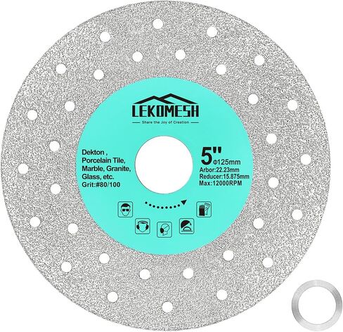 Rock Slab Grinding Disc - 4.5 inch Glass Cutter Disc (5pcs), Granite Cutting Blade, Diamond Grinder Wheel for Rock Slab, Stone, Tile, Marble, Granite, Glass Diamond Saw Blades in Saudi Arabia