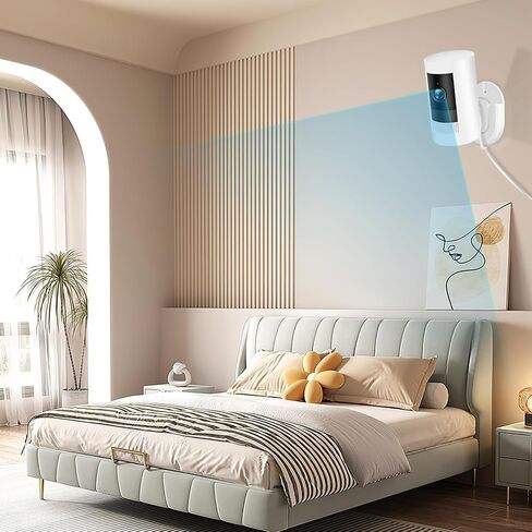 No Drill Wall Mount Compatible with Ring Stick Up Cam and Ring Indoor Cam, Strong Adhesive and No Screws Indoor Camera Mount(3Pack,White) in Kuwait