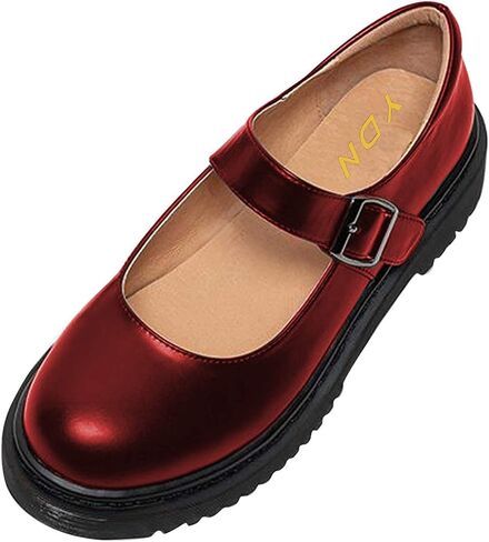 YDN Women Classic Round Round Tee Tee Mary Jane Flats Platform قابل للتعديل القابل للتعديل in Kuwait