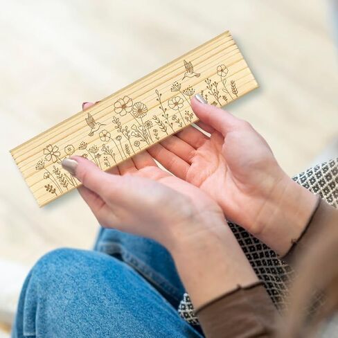 CHGCRAFT Pregnancy Test Keepsake Box Hummingbirds Wooden Pregnancy Announcement Gifts Box with Raffia Ribbon and Lock Announcement Gifts for Dad Husband, 8x2x1.2inch in Kuwait