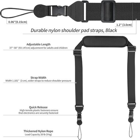 حزام الكتف العالمي ، حزام كيوب مبطن النيوبرين مع أبازيم مزدوجة قابلة للتعديل ، حبل مريح للرقبة للكاميرا ، الكمبيوتر اللوحي للهاتف المحمول ، iPad ، الكمبيوتر المحمول ، مجهر ، حقيبة أمتعة (أخضر الفلورسنت) in Kuwait