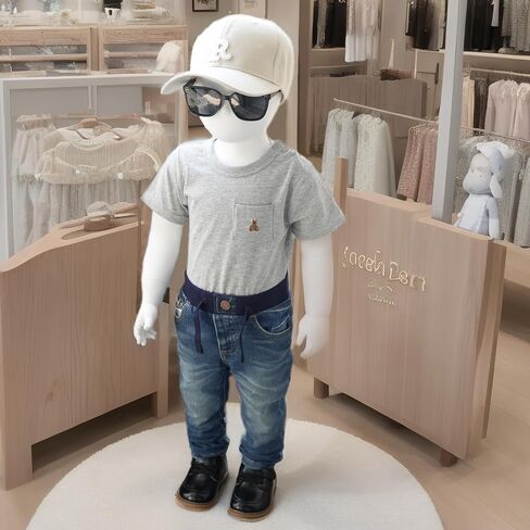 3-Piece Unisex Baby Matching Jeans and T-shirts Set - Casual Coordinated Outfit - Denim Pant and Tees Bundle in Kuwait