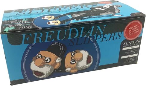 Large Freudian Slippers - Comfy Plush Slip-On Footwear with Sigmud Freud's Head and a Comfortable Built in Sock Tongue in Saudi Arabia