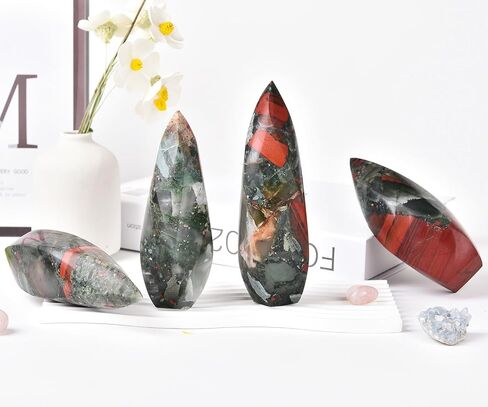 JIC Gem Large Lemon Quartz Obelisk Natural Healing Crystal Point 4 Sides Spiral Tower Energy Gemstone Home Decor 1.1-1.7 Lbs in Kuwait