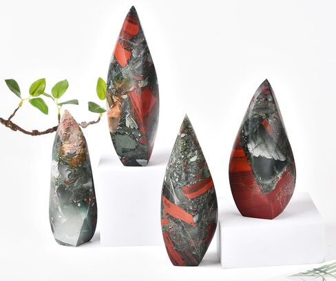 JIC Gem Large Lemon Quartz Obelisk Natural Healing Crystal Point 4 Sides Spiral Tower Energy Gemstone Home Decor 1.1-1.7 Lbs in Kuwait