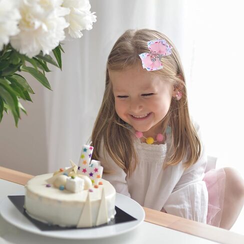 2pcs Birthday Hair Bow for Baby Girls, Sprinkle Confetti 2nd Birthday Decorations for Girl, Ice Cream Party Theme Bow Clips for Baby Girls Pink Hair Accessories, Happy 2nd Birthday Girl Hair Bow Clips in Saudi Arabia