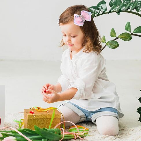 2pcs Birthday Hair Bow for Baby Girls, Sprinkle Confetti 2nd Birthday Decorations for Girl, Ice Cream Party Theme Bow Clips for Baby Girls Pink Hair Accessories, Happy 2nd Birthday Girl Hair Bow Clips in Saudi Arabia