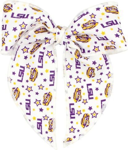 Divine Creations Girls' Collegiate Themed Game Day Whimsy Long Tail Hair Bow by Wee Ones on a WeeStay Clip, King, Tennessee Volunteers in Saudi Arabia