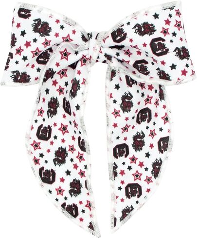 Divine Creations Girls' Collegiate Themed Game Day Whimsy Long Tail Hair Bow by Wee Ones on a WeeStay Clip, King, Tennessee Volunteers in Saudi Arabia
