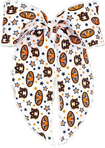 Divine Creations Girls' Collegiate Themed Game Day Whimsy Long Tail Hair Bow by Wee Ones on a WeeStay Clip, King, Tennessee Volunteers in Saudi Arabia