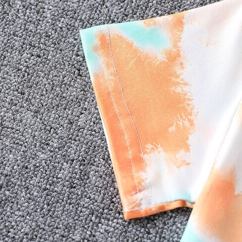 Kid Toddler Baby Boys Clothes Tie-dye Palm Leaf Top 2Pcs Summer Shorts Set in Saudi Arabia